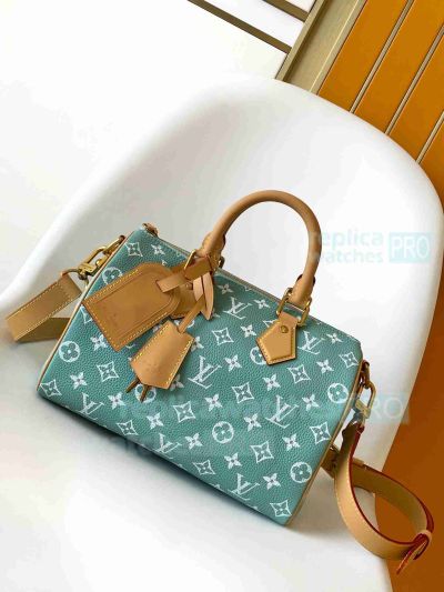 2024 Copy L---V Speedy P9 Bandoulière 25 Autres Monogram Light Green Handbag